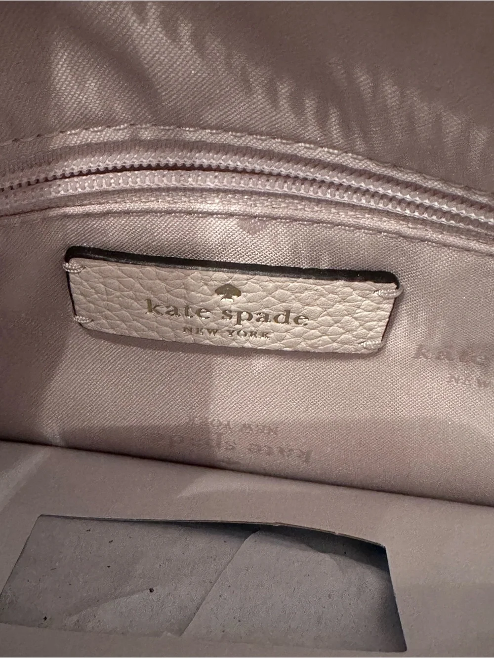 kate spade Pebbled Leather Crescent Shoulder Bag in Light Pink